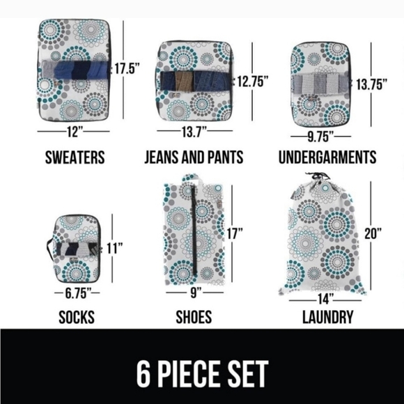 GORILLA GRIP 6 Set Packing Cubes - Picture 3 of 11